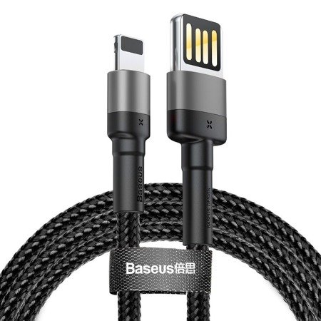 Baseus Cafule Oboustranný kabel USB Lightning 1,5 A 2 m (šedo-černý)