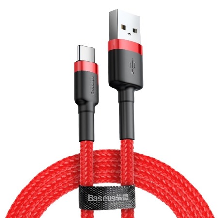 Baseus Cafule kabel USB-C 3A 1m (červený)