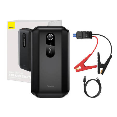 Baseus Super Energy Car Jump Starter 10000mAh, 1000A, USB (černý)