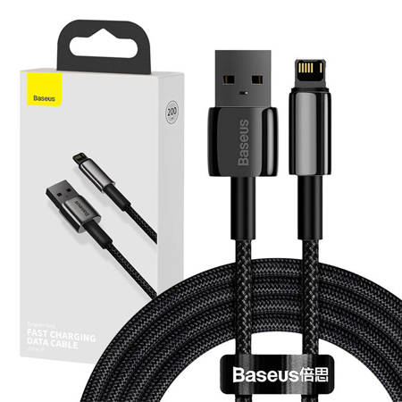 Baseus Tungsten Gold Cable USB to iP 2.4A 2m (černý)