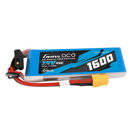 Baterie GensAce G-Tech LiPo 1600mAh 7,4V 45C 2S1P XT60