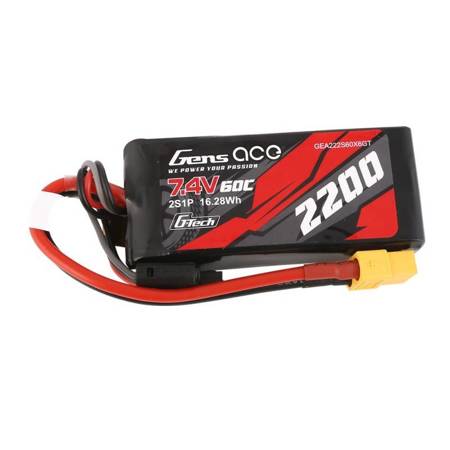 Baterie GensAce G-Tech LiPo 2200mAh 7,4V 60C 2S1P XT60