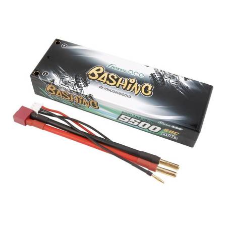 Baterie Lipo Gens ace 5500mAh 2S 7,4V 60C HardCase RC 10# auto s T-zástrčkou