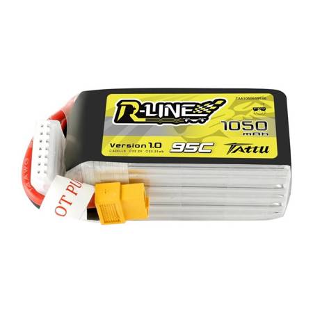 Baterie Tattu R-Line 1050mAh 22,2V 95C 6S1P XT60