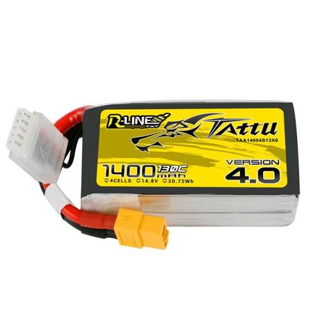 Baterie Tattu R-Line 4.0 1400mAh 14,8V 130C 4S1P XT60