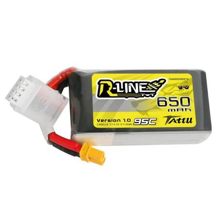 Baterie Tattu R-Line 650mAh 11,1V 95C 3S1P XT30 Lipo