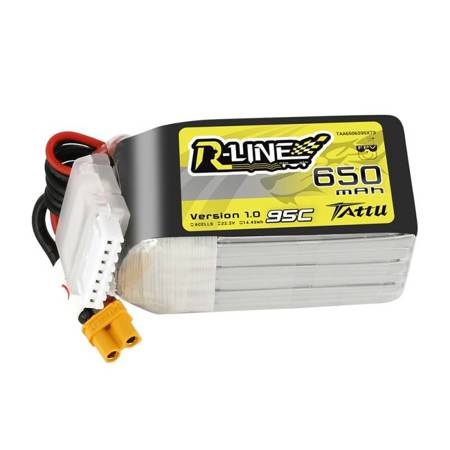 Baterie Tattu R-Line 650mAh 22,2V 95C 6S1P XT30U-F