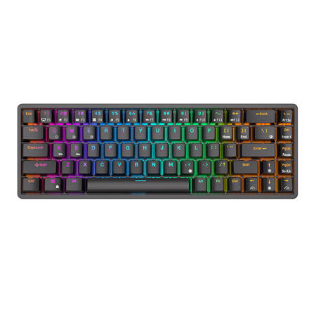 Bezdrátová mechanická klávesnice Royal Kludge RK837 RGB, červené spínače (černá)