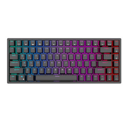 Bezdrátová mechanická klávesnice Royal Kludge RK84 RGB, červené spínače (černá)