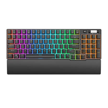 Bezdrátová mechanická klávesnice Royal Kludge RK96 RGB, hnědý spínač (černý)