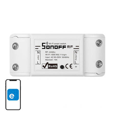 Chytrý spínač WiFi + RF 433 Sonoff RF R2 (NOVINKA)