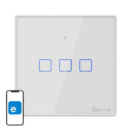 Chytrý spínač WiFi + RF 433 Sonoff T2 EU TX (3kanálový)