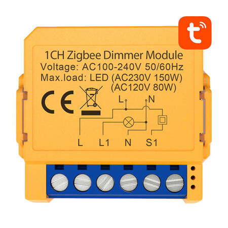 Chytrý zásuvkový spínač ZigBee Avatto ZDMS16-1 TUYA