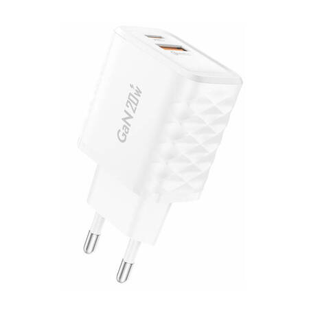 Foneng EU56 1xUSB-A, 1xUSB-C, 20W Power Charger (White)