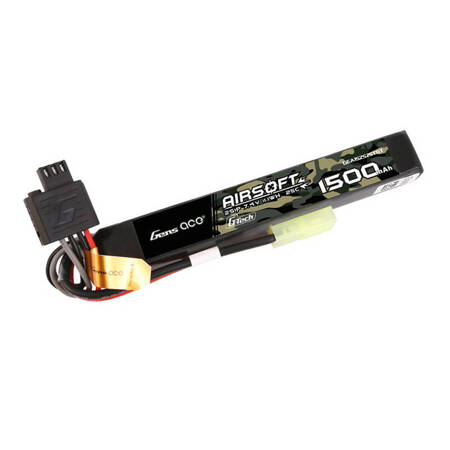 Gens ace G-Tech 25C 1500mAh 2S1P 7,4V Airsoft Gun Lipo baterie s mini Tamiya konektorem