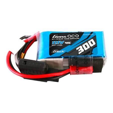 Gens ace G-Tech 300mAh 11.1V 45C 3S1P Lipo Battery Pack s JST-SYP konektorem