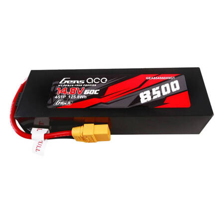 Gens ace G-Tech 8500mAh 14,8V 60C 4S1P Lipo Battery Pack Pouzdro z PC materiálu s konektorem XT90