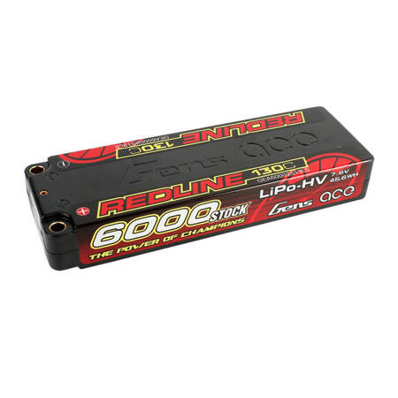 Gens ace Redline Series 6000mAh 7.6V 130C 2S2P HardCase 57# HV Lipo baterie