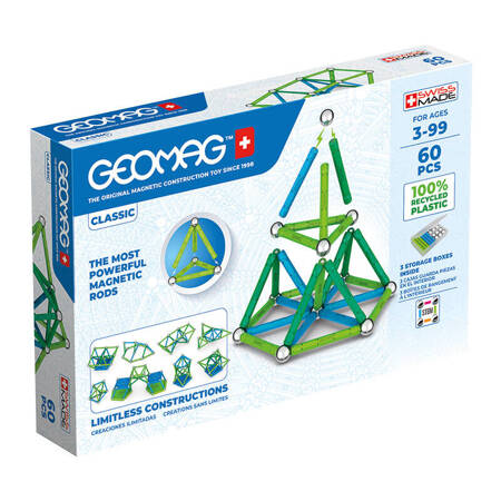 Geomag Classic Recycled magnetické kostky 60 prvků GEOMAG GEO-272