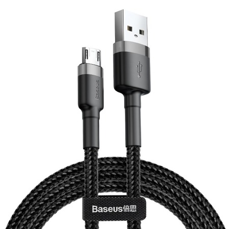 Kabel Baseus Cafule Micro USB 2,4A 1m (šedo-černý)