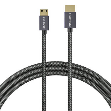 Kabel HDMI na HDMI, Blitzwolf BW-HDC4, 4K, 1,2 m (černý)