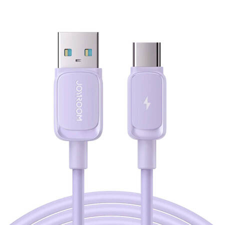 Kabel S-AC027A14 USB na USB C / 3A/ 1,2 m (fialový)