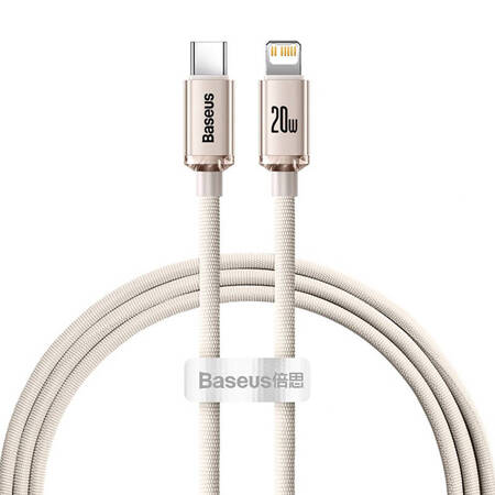 Kabel USB-C do iP Baseus Crystal Shine,  20W, 1.2m (różowy)