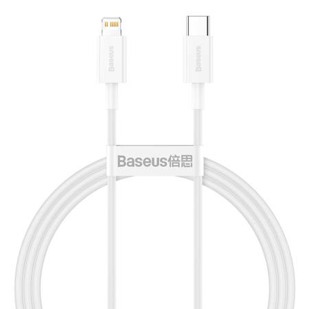 Kabel USB-C na Lightning řady Baseus Superior, 20W, PD, 1m (bílý)