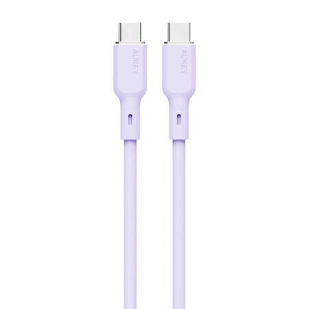 Kabel USB-C na USB-C Aukey CB-SCC102, 100W, 1,8 m (fialový)