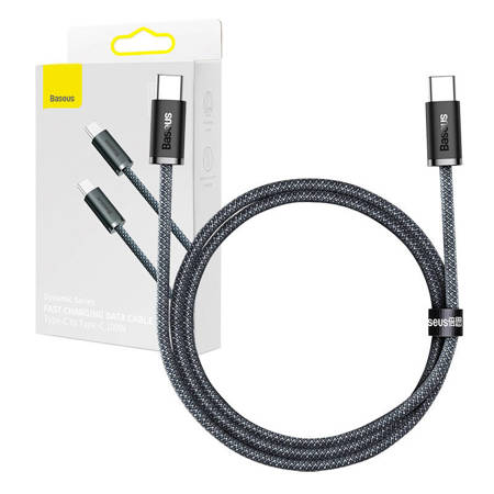 Kabel USB-C na USB-C Baseus řady Dynamic, 100 W, 1 m (šedý)