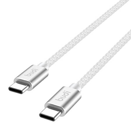 Kabel USB-C na USB-C Budi 65W 1,5 m (bílý)