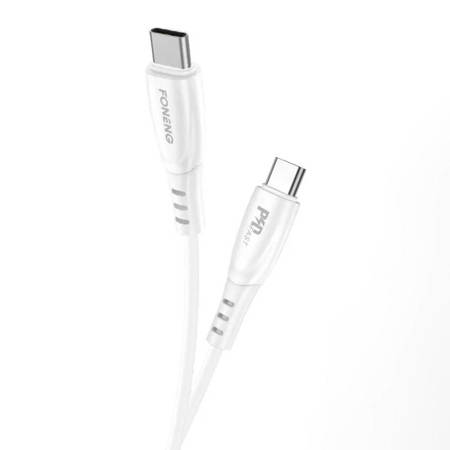 Kabel USB-C na USB-C Foneng X73, 60W, 1 m (bílý)