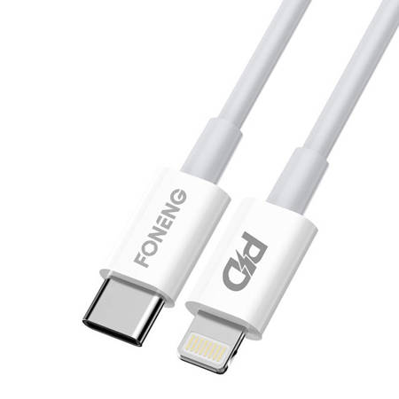 Kabel USB-C pro Lighting Foneng X31, 3A, 2M (bílý)