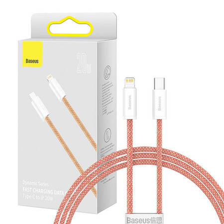 Kabel USB-C pro Lightning Baseus řady Dynamic, 20 W, 1 m (oranžový)