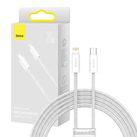 Kabel USB-C pro Lightning Baseus řady Dynamic, 20 W, 2 m (bílý)