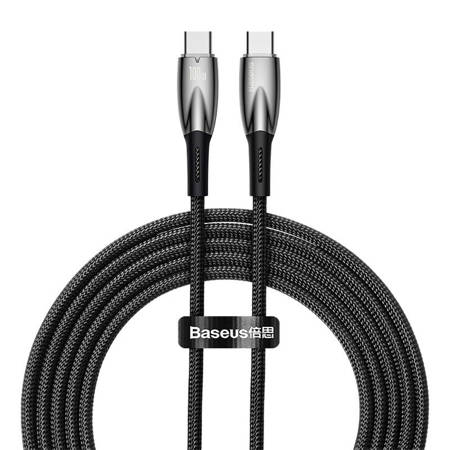 Kabel USB-C pro USB-C Baseus řady Glimmer, 100 W, 2 m (černý)