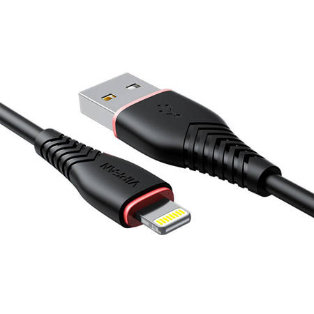 Kabel USB-Lightning VFAN Anti-Break X01, 3A, 1m (černý)