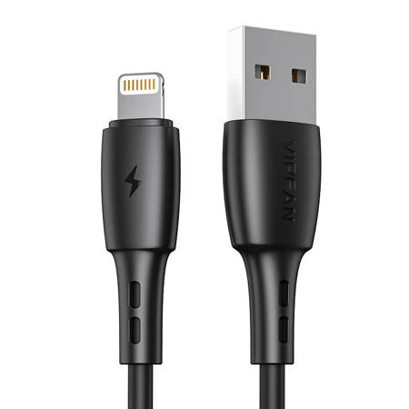 Kabel USB-Lightning VFAN Racing X05, 3A, 2 m (černý)