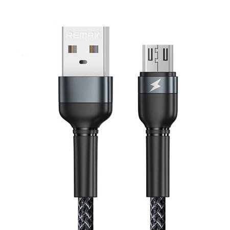 Kabel USB Micro Remax Jany Alloy, 1 m, 2,4 A (černý)