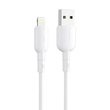 Kabel USB na Lightning VFAN Colorful X11, 3A, 1m (bílý)