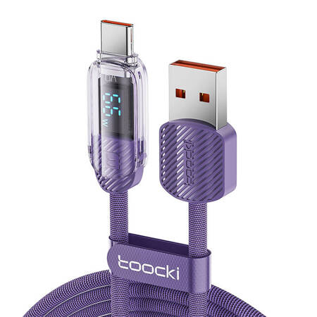 Kabel USB na USB-C Toocki TXCTYX05-P, 1m, FC 66W (fialový)