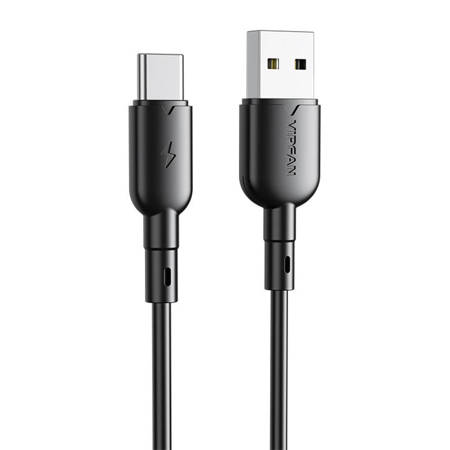 Kabel USB na USB-C VFAN Colorful X11, 3A, 1m (černý)