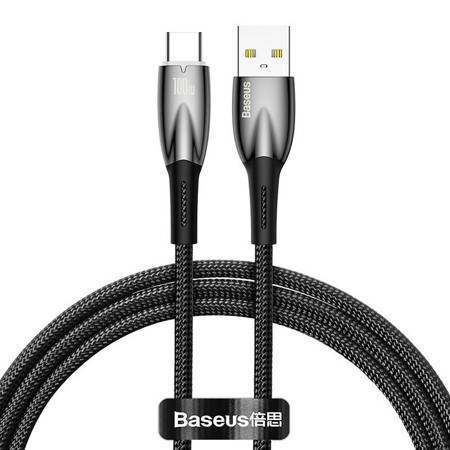 Kabel USB pro USB-C Baseus řady Glimmer, 100 W, 1 m (černý)