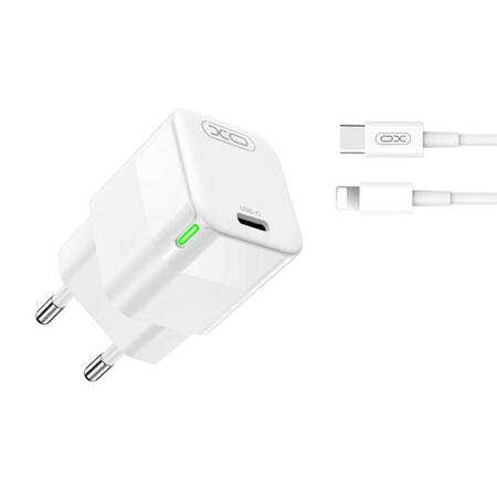 Nástěnná nabíječka XO CE06, 30W, USB-C, s kabelem Lightning