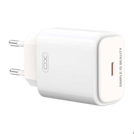 Nástěnná nabíječka XO L90B, USB-C, PD 20W + QC 3.0 18W (bílá)