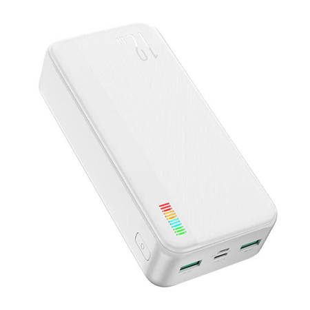 Oslnivá 12W power banka 30000mAh Joyroom JR-T018 (bílá) 10 + 4 ks ZDARMA