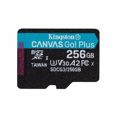 Paměťová karta microSD 256GB Kingston Canvas Go Plus