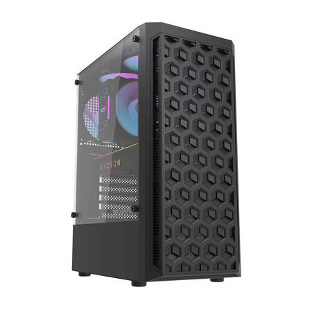 Počítačová skříň Darkflash DK300M Micro-ATX se 3 ventilátory (černá)