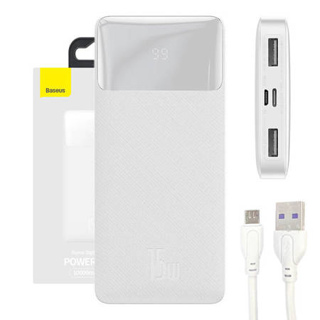 Powerbanka Baseus Bipow 10000mAh, 15W (bílá)