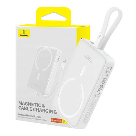 Powerbanka Baseus Magnetic Mini 10000mAh, Lightning 20W MagSafe (bílá)